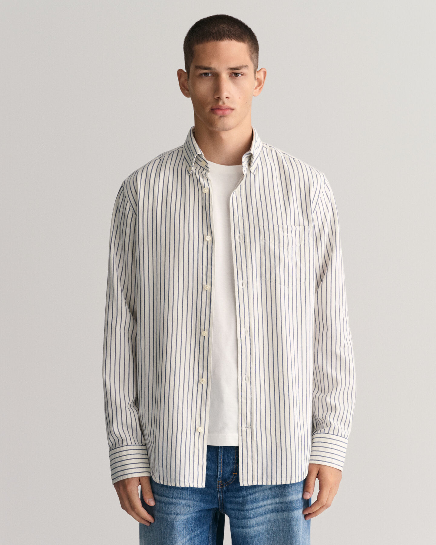 Regular Fit Striped Archive Oxford Shirt