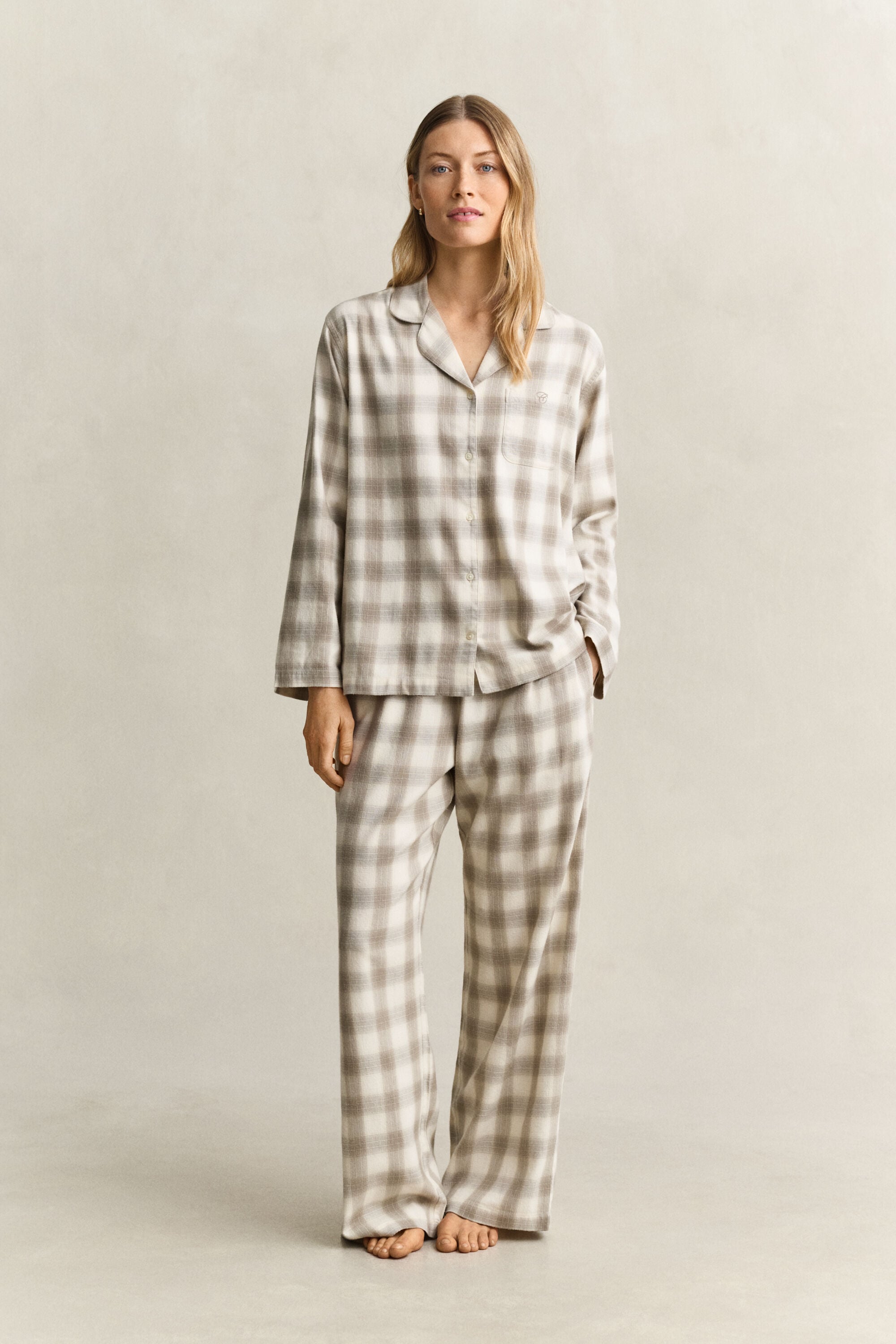 Checked Flannel Pajama Set