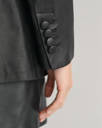 Regular Fit Leather Blazer