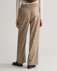 Relaxed Fit Checked Pull-On Pants