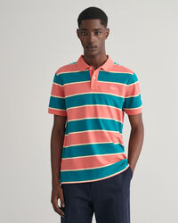 Multi Striped Piqu&eacute; Polo Shirt