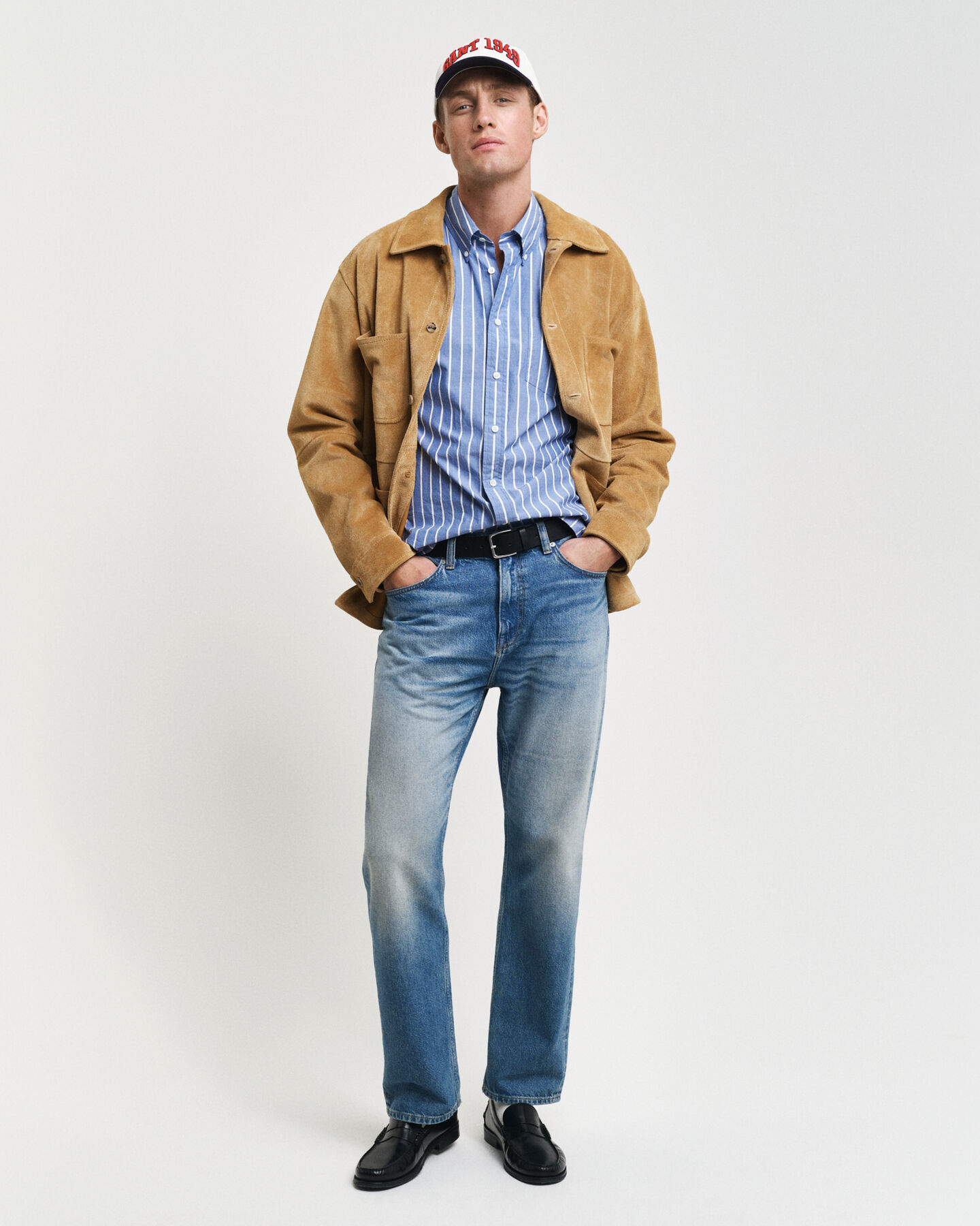 Relaxed Fit Striped Heritage Poplin Shirt