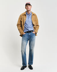 Relaxed Fit Striped Heritage Poplin Shirt