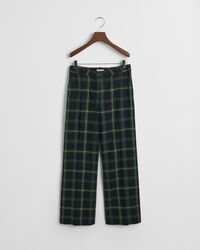 Straight Leg Checked Suit Pants