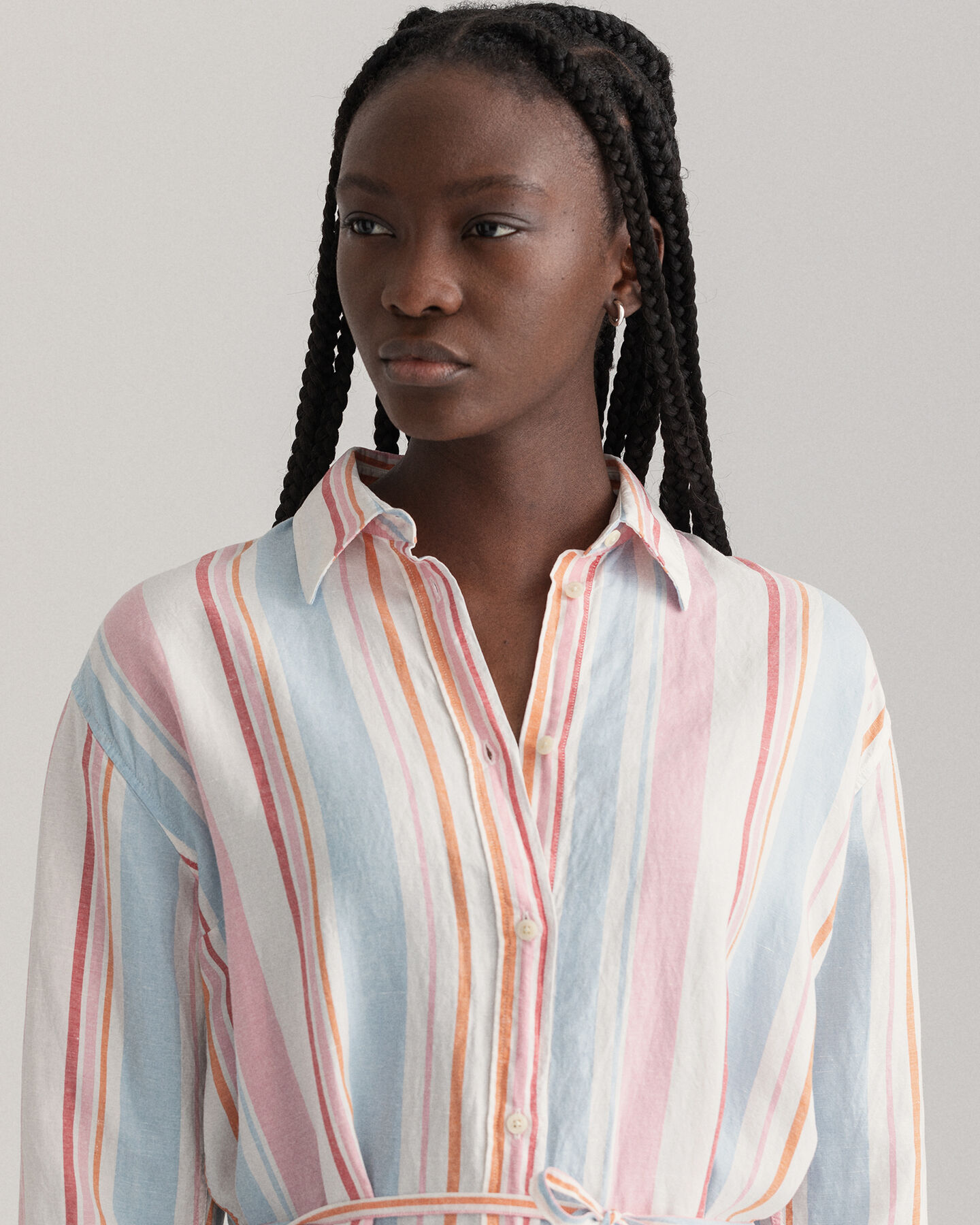 Multistripe Shirt Dress
