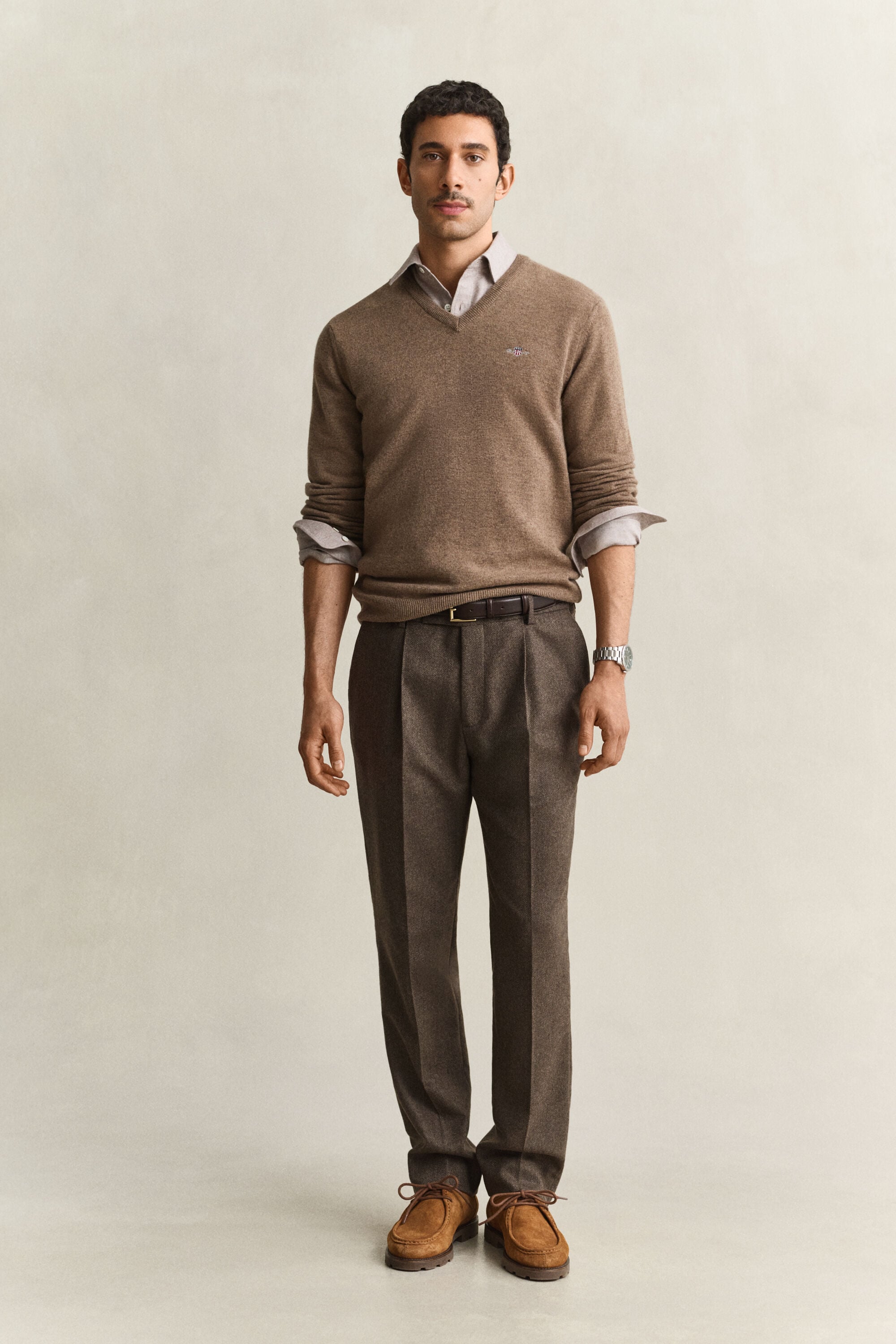 Wool Herringbone Suit Pants