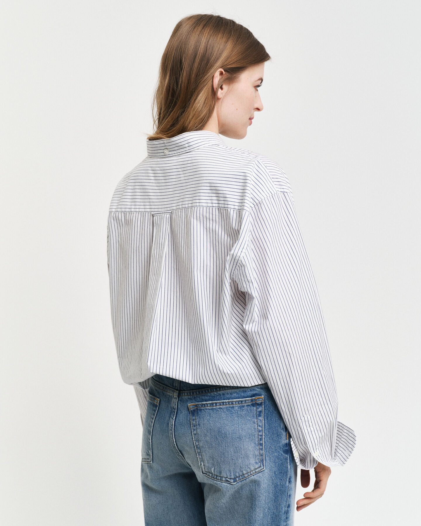 Relaxed Fit Striped Heritage Poplin Shirt