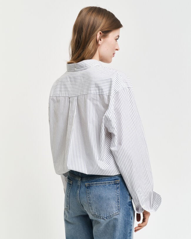 Relaxed Fit Striped Heritage Poplin Shirt