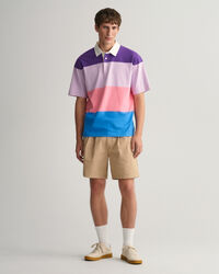 Retro Block Stripe Short Sleeve Rugger