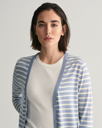 Fine Knit Striped Cardigan