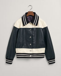 Blocked Leather Jacket