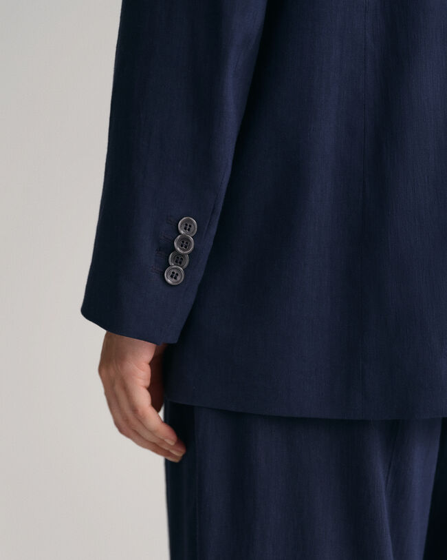 Regular Fit Stretch Linen Blazer