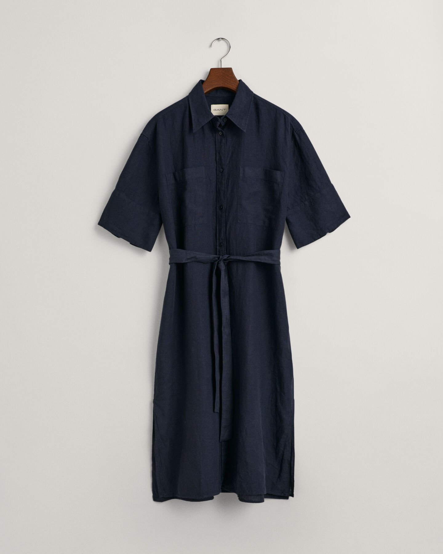 Linen Short Sleeve Shirt Dress
