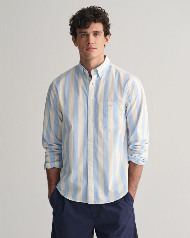 Regular Fit Parasol Striped Poplin Shirt