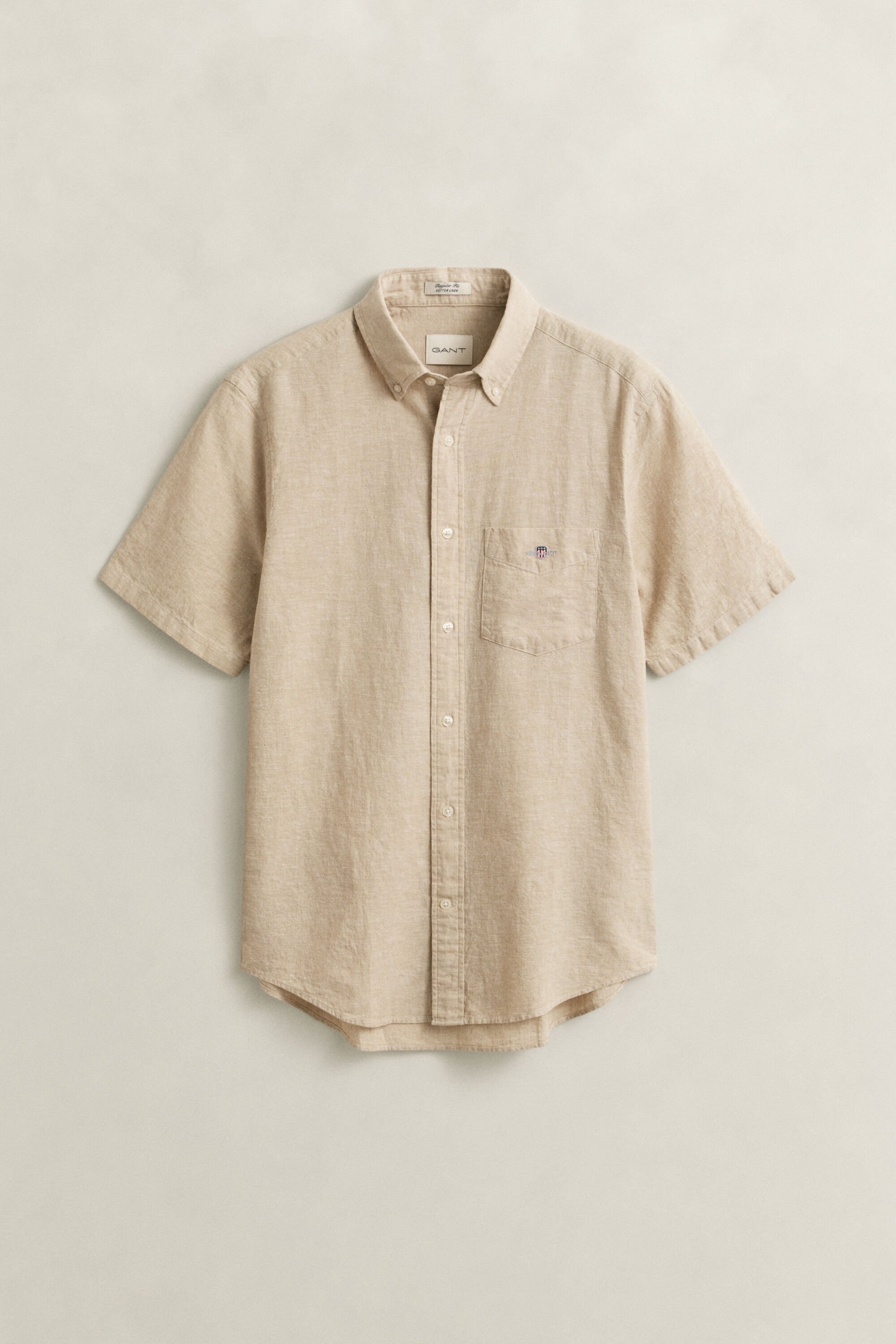 Linen Blend Short Sleeve Shirt