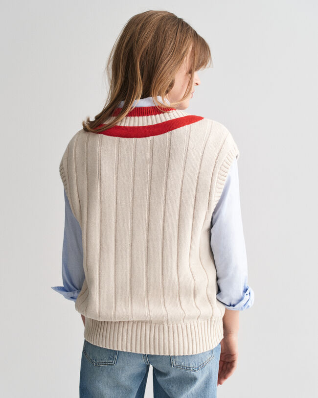 Contrast V-Neck Vest