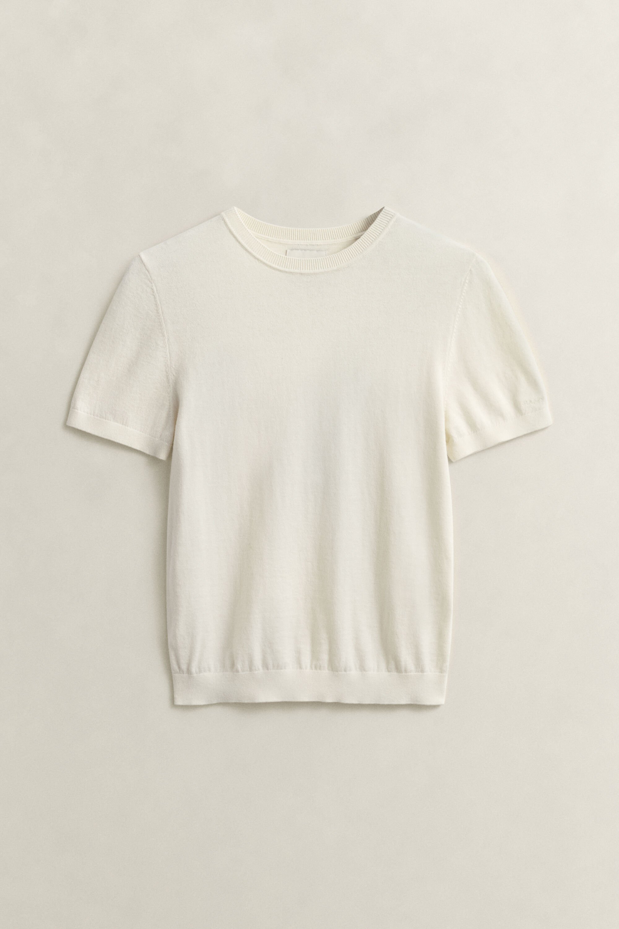 Lightweight Knit Short Sleeve Crew Neck Sweater