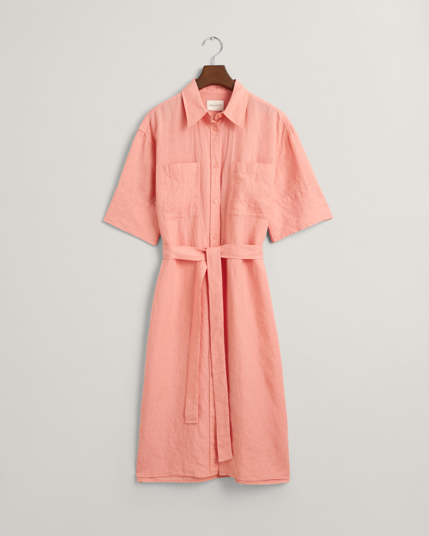 Linen Short Sleeve Shirt Dress