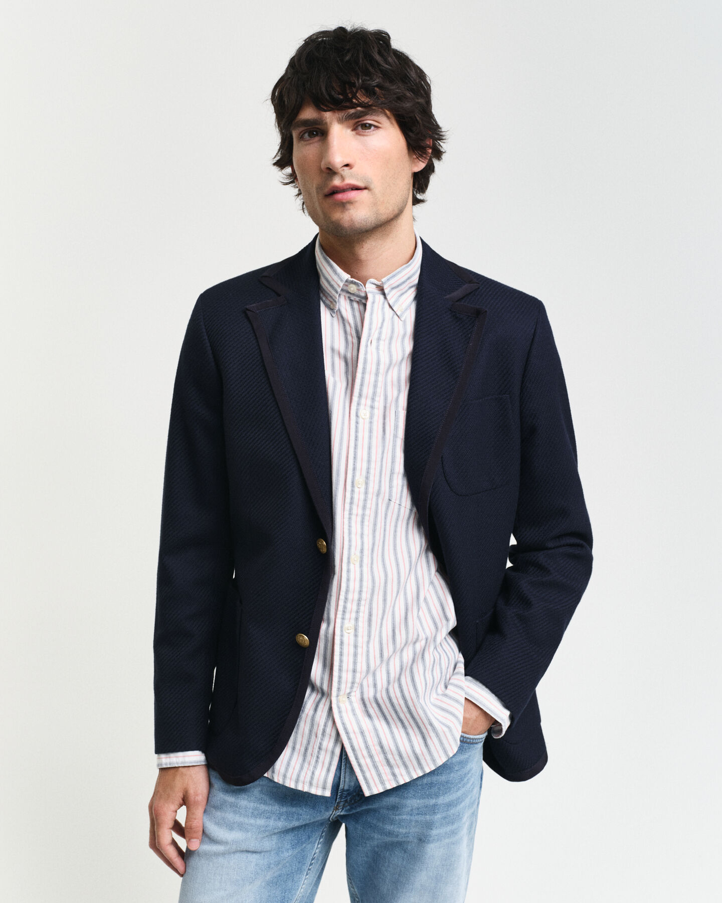 Slim Fit Cotton Wool Club Blazer