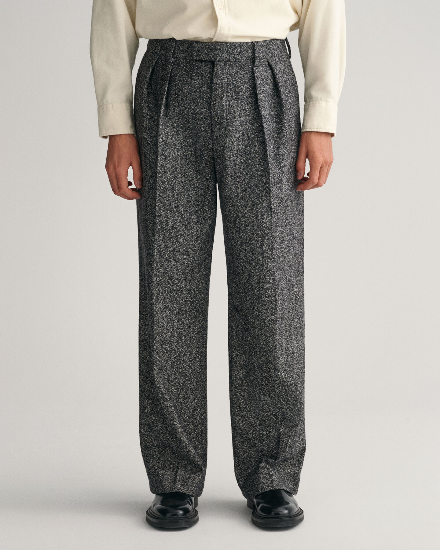 Wide Leg Tweed Suit Pants