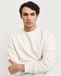 Waffle Textured Crew Neck Sweatshirt