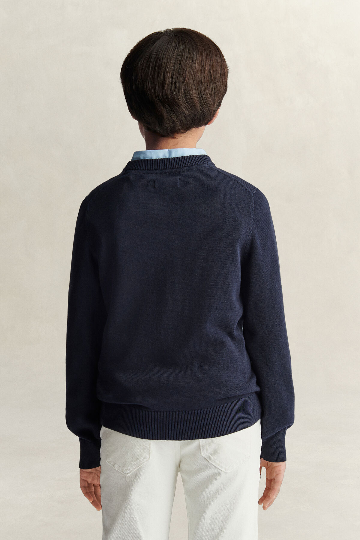 Teen Boys Shield Sweater — EVENING BLUE