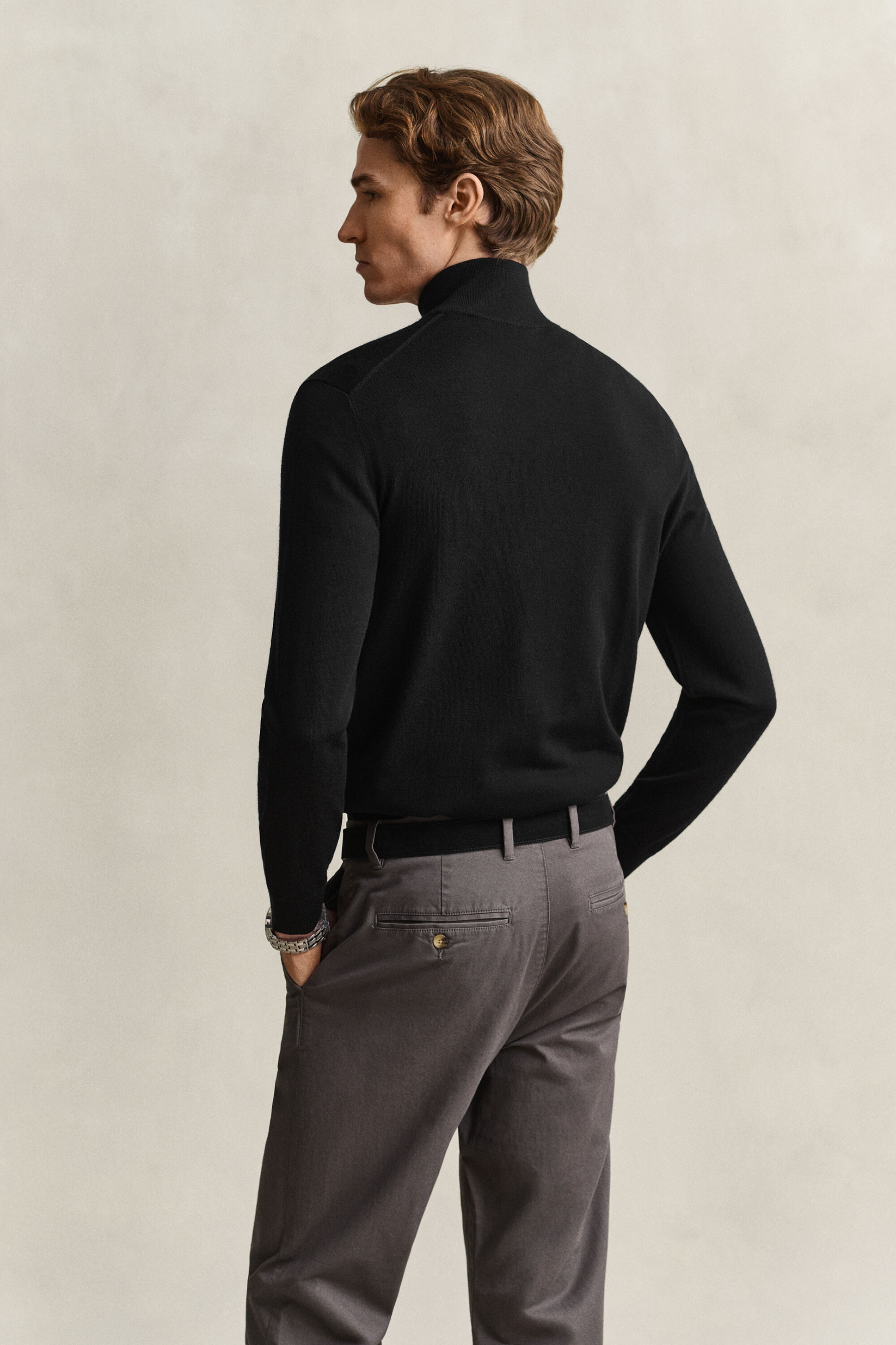 Merino Wool Half-Zip Sweater
