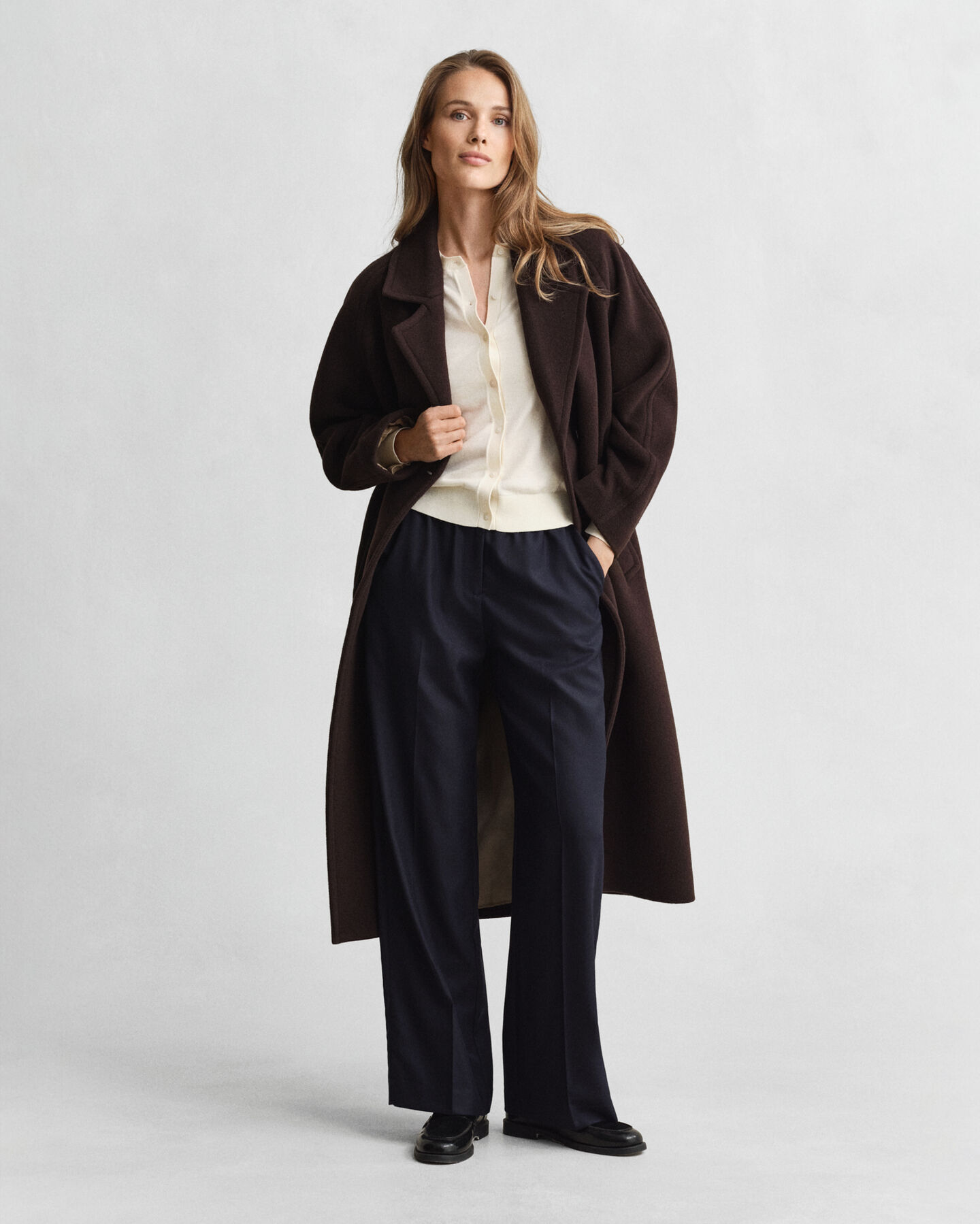 Lightweight Knit Crew Neck Cardigan