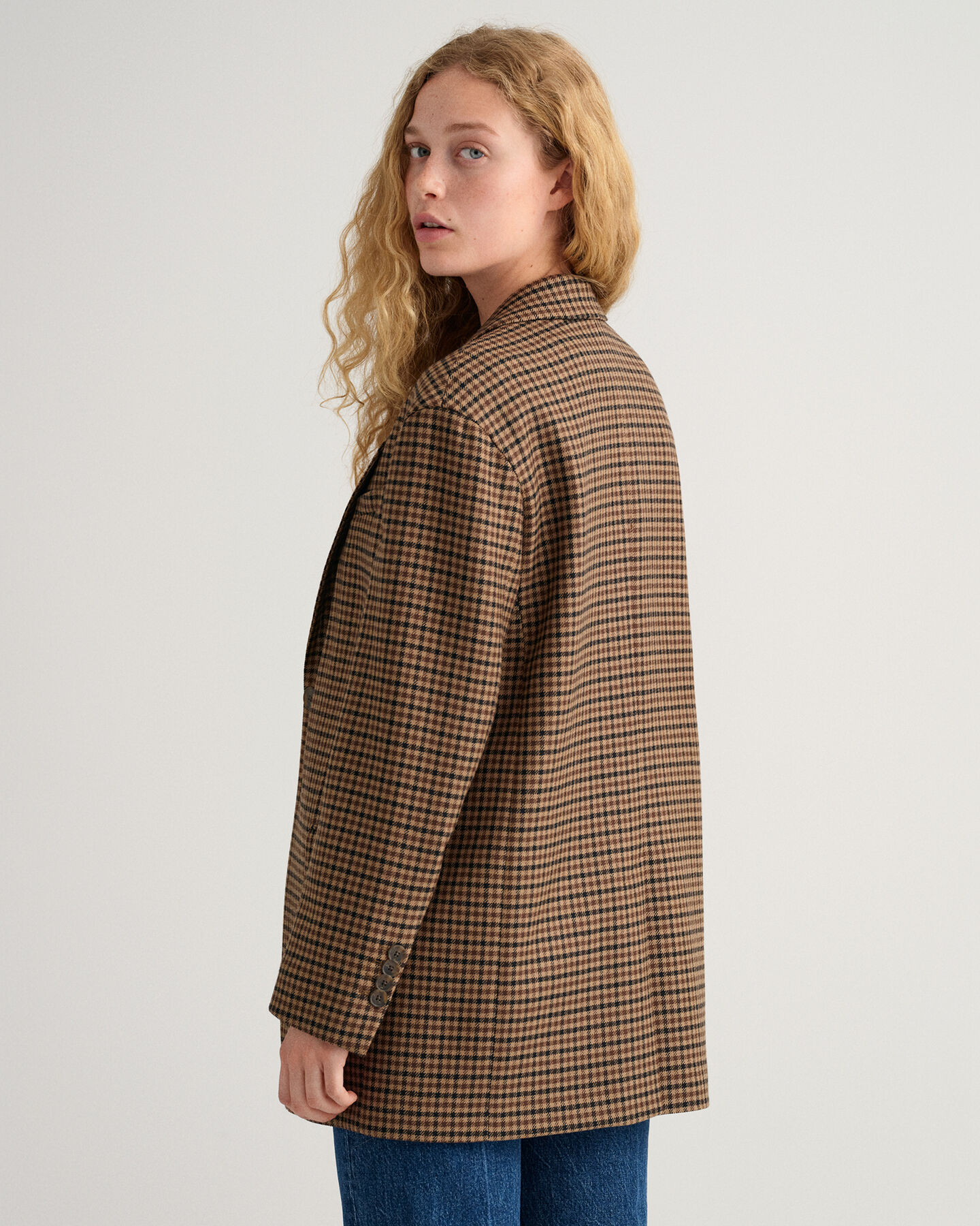 Oversized Check Blazer