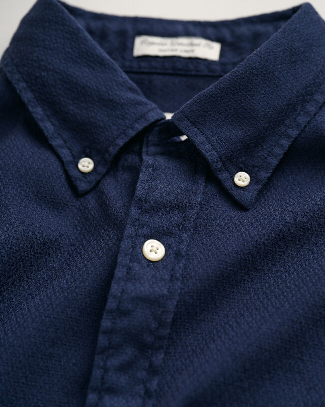 Regular Fit Textured Cotton Linen Shirt