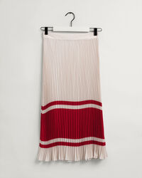 Stripe Pleated Skirt