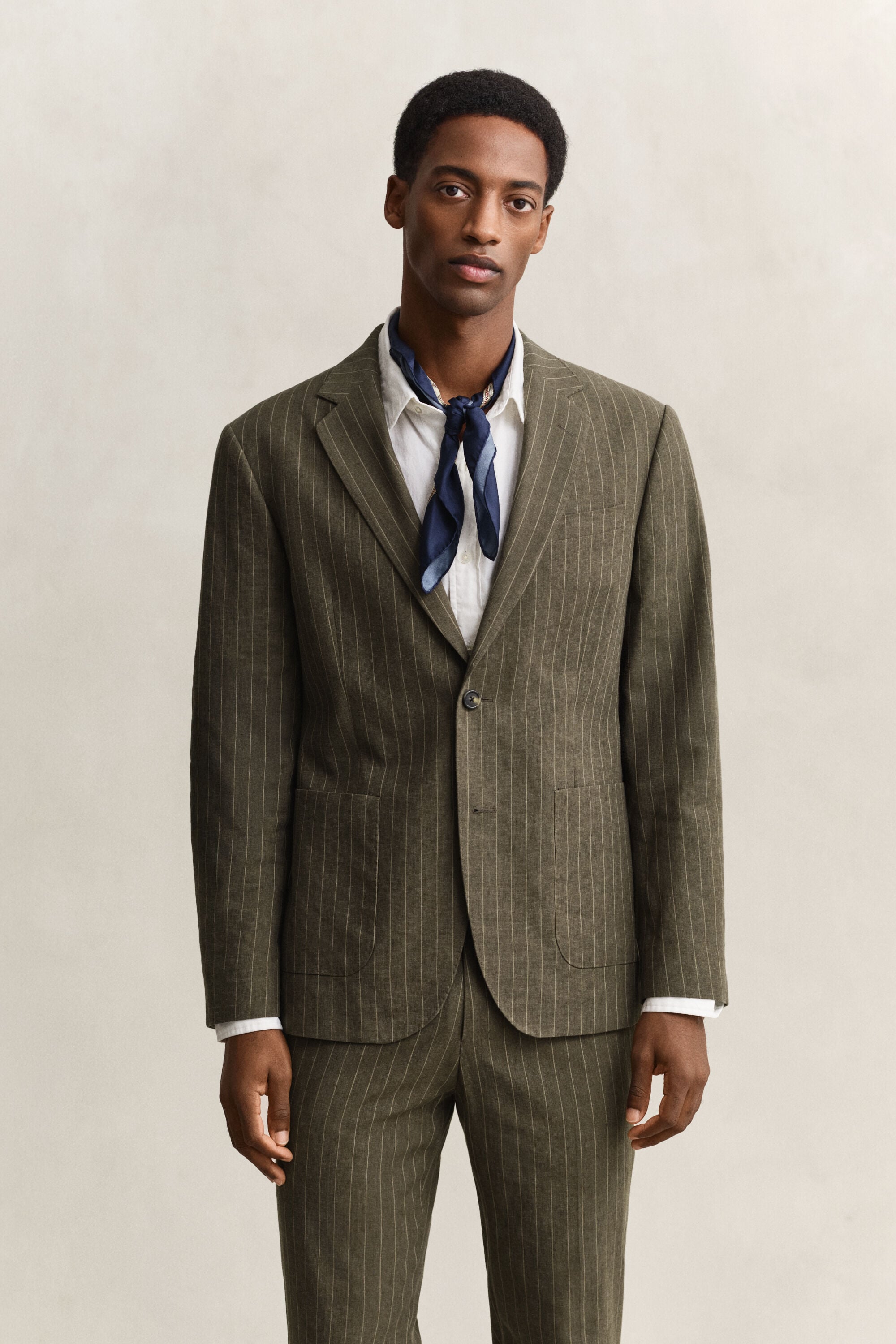 Pinstriped Suit Jacket