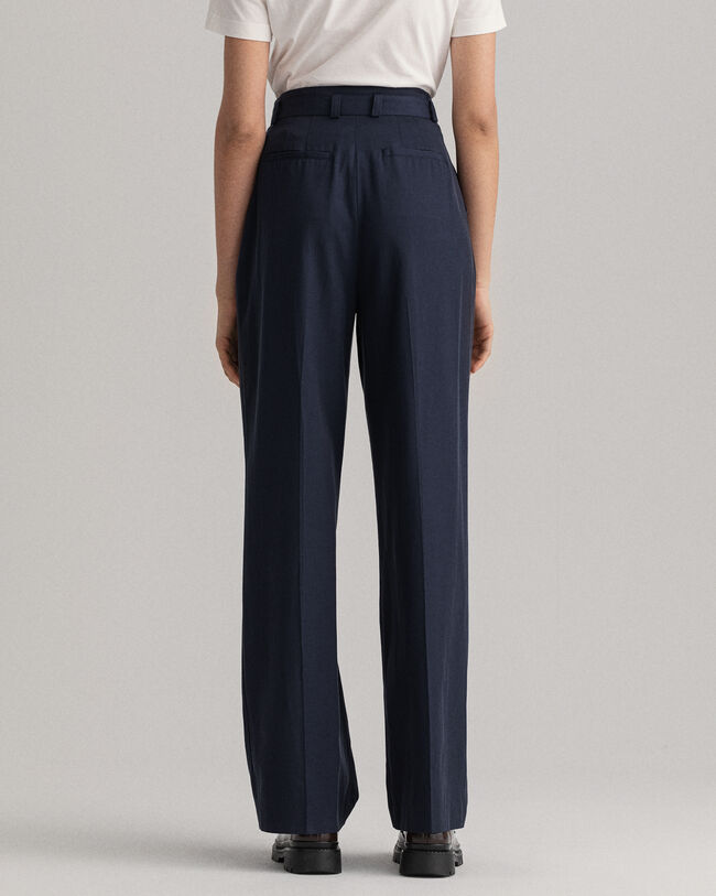 High-Waisted Fluid Pleated Chinos