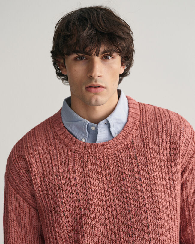 Linen Silk Crew Neck Sweater