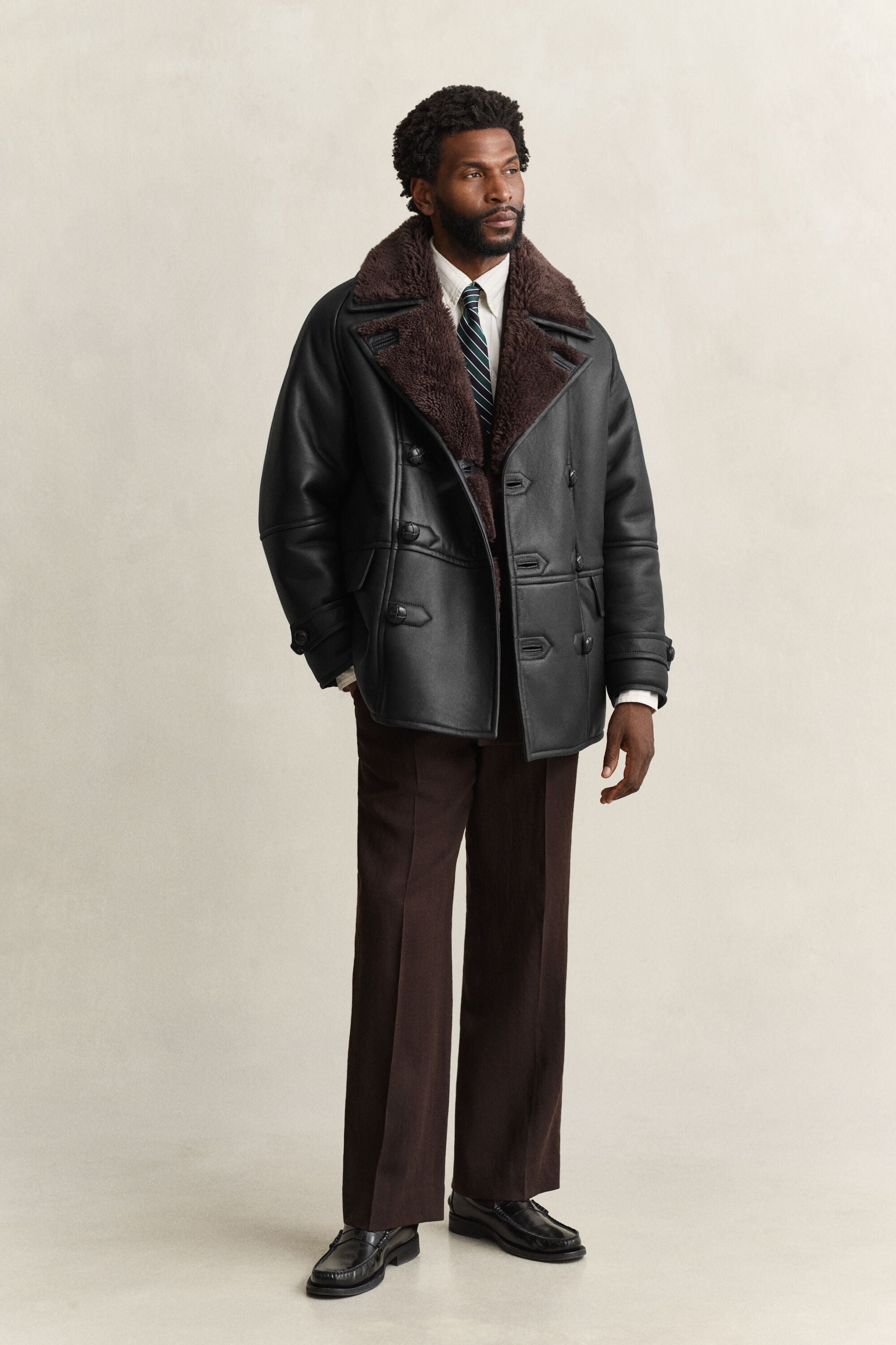 Shearling Peacoat