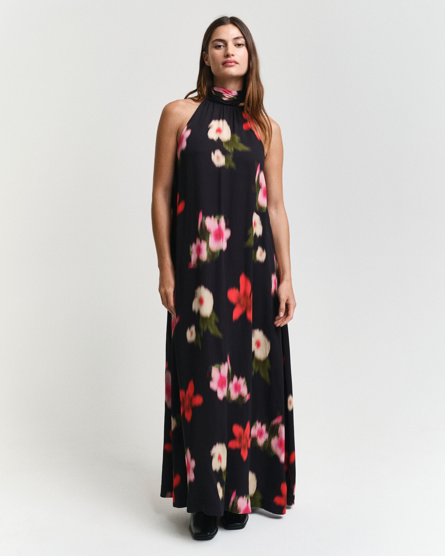 Floral Print Halterneck Dress