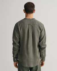 Regular Fit Garment-Dyed Linen Shirt