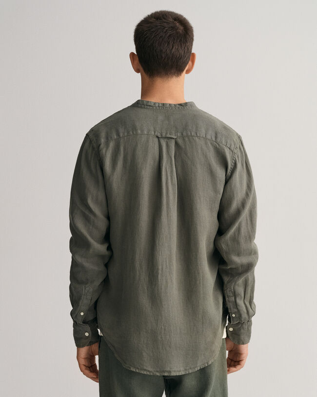 Regular Fit Garment-Dyed Linen Shirt