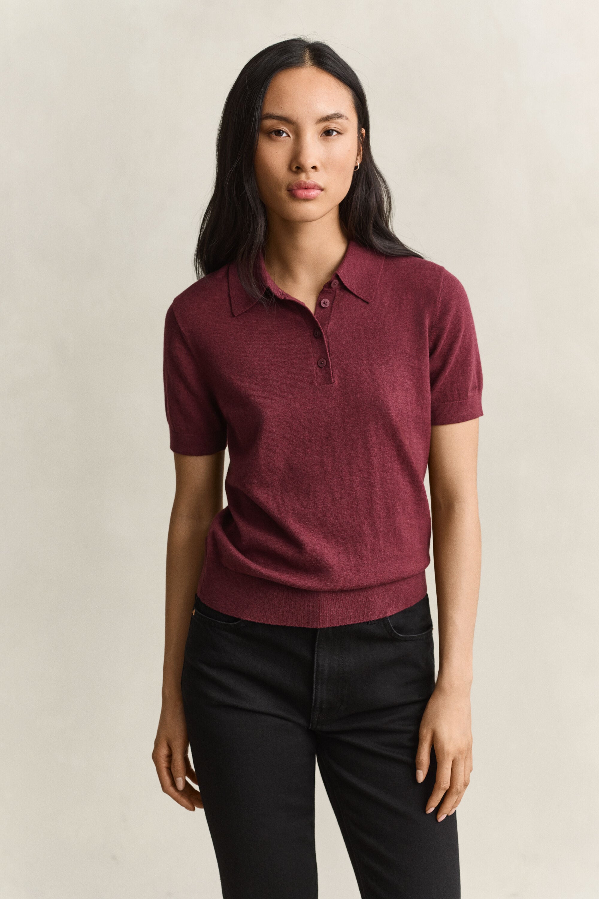 Light Knitted Polo Sweater