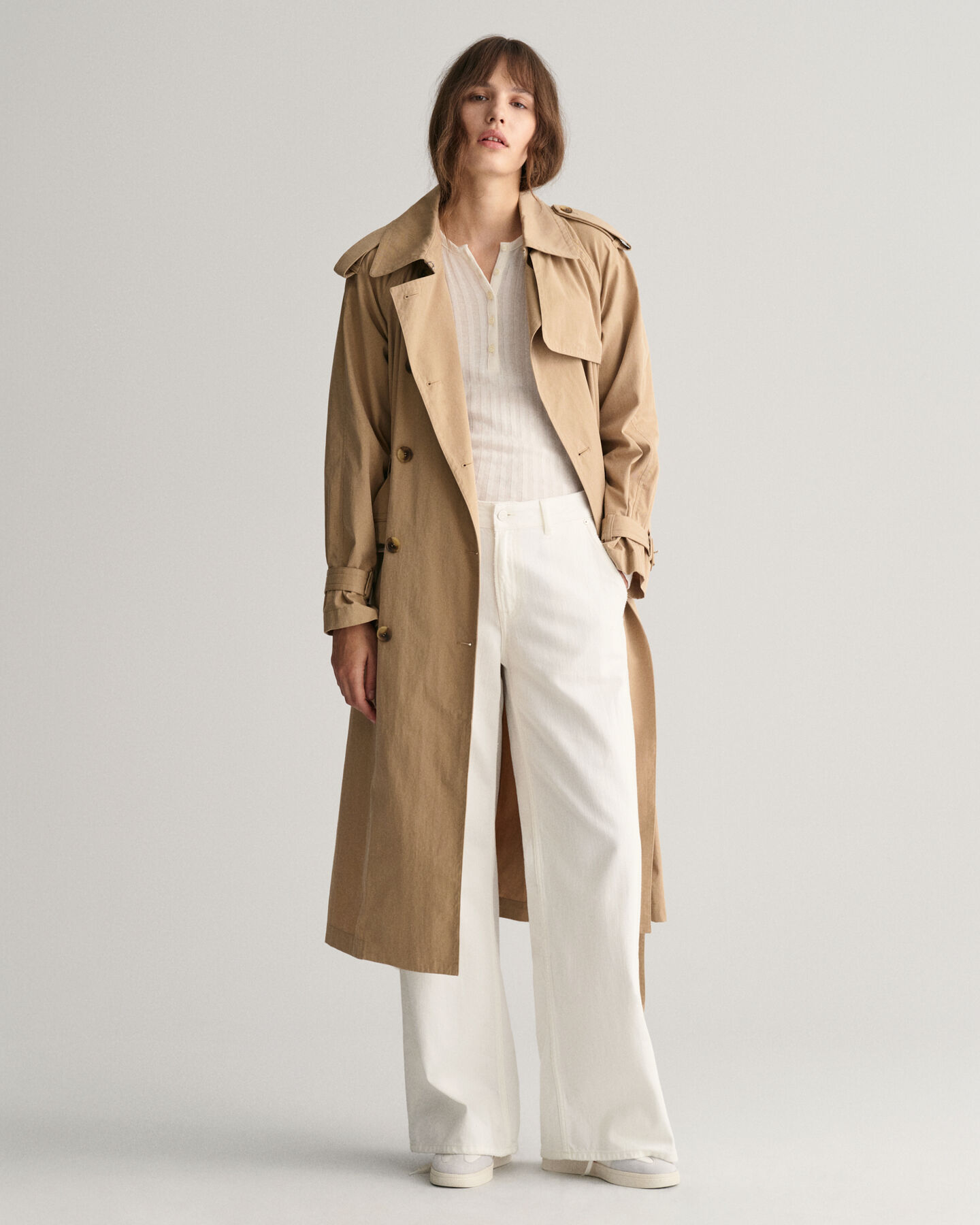 Ribbed Long Sleeve Henley T-Shirt