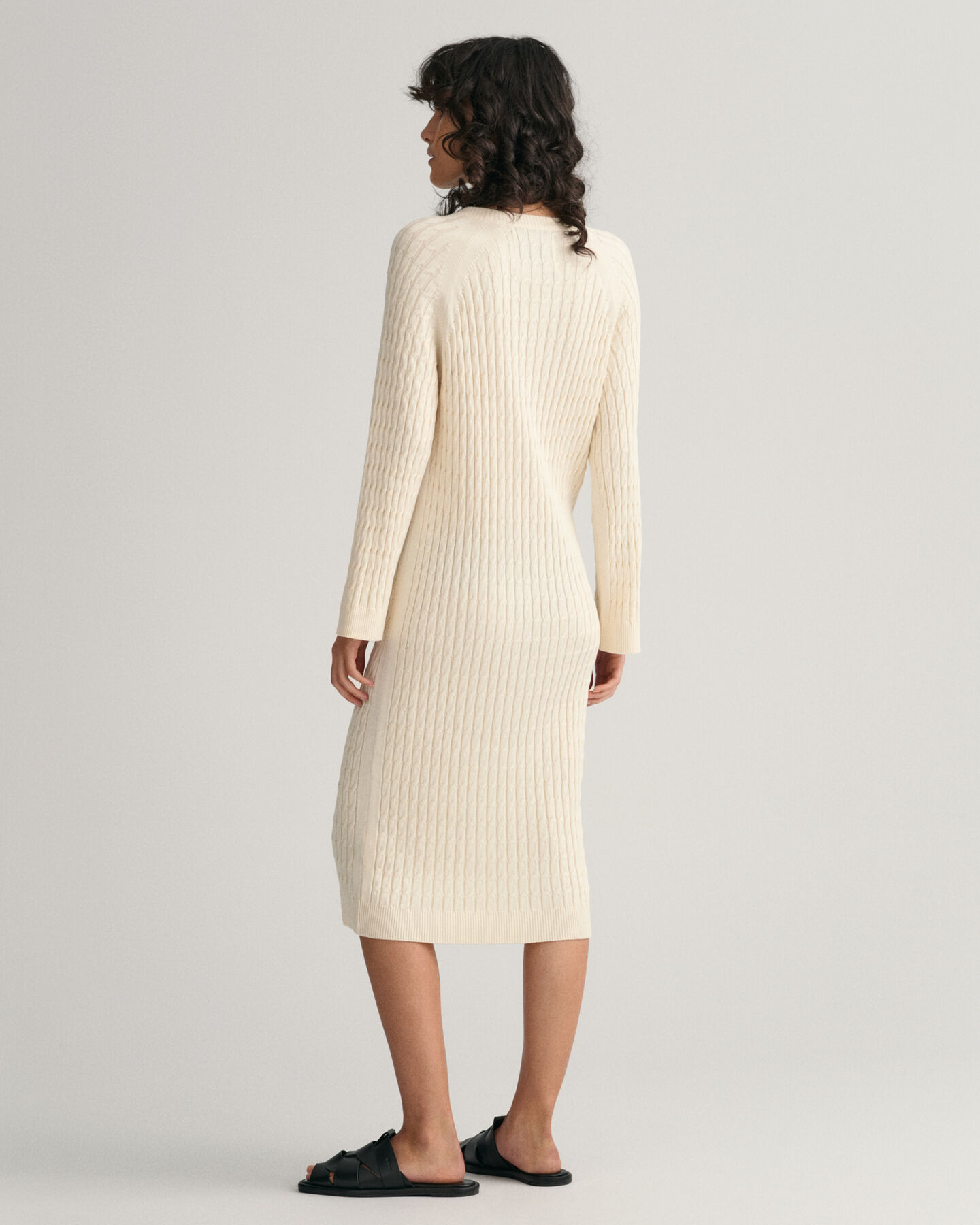 Cable Knit Crew Neck Dress