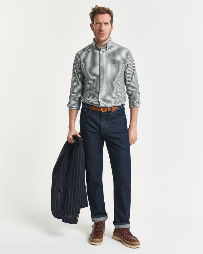 Regular Fit Classic Striped Poplin Shirt