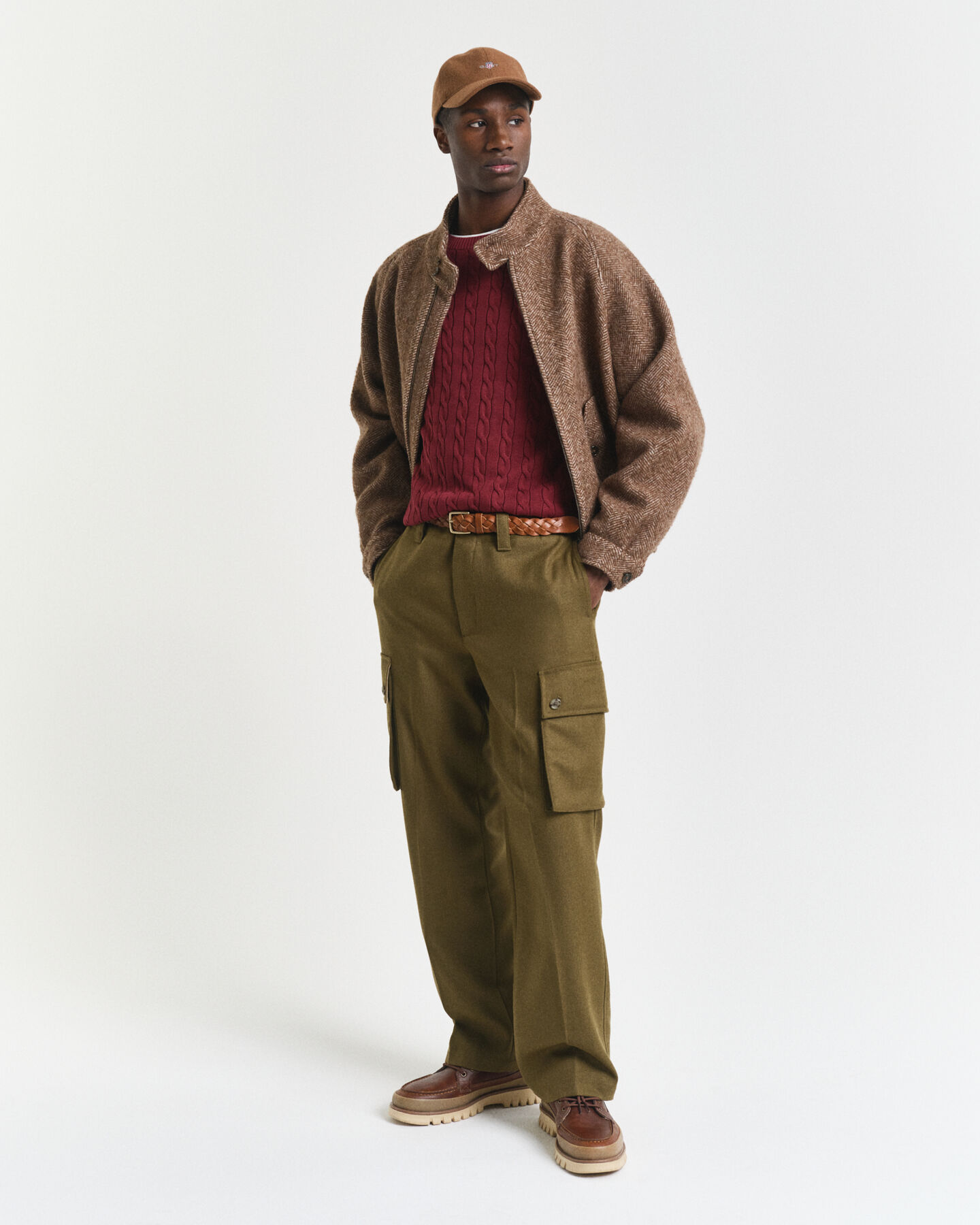 Cotton Cable Knit Crew Neck Sweater