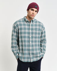 Oversized Textured Checked Shirt