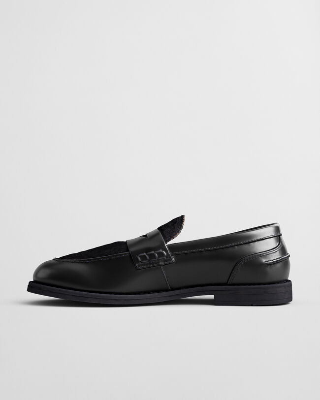 Gracelyn Fur Leather Loafers