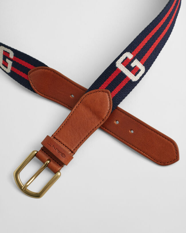 Striped Webbed Belt