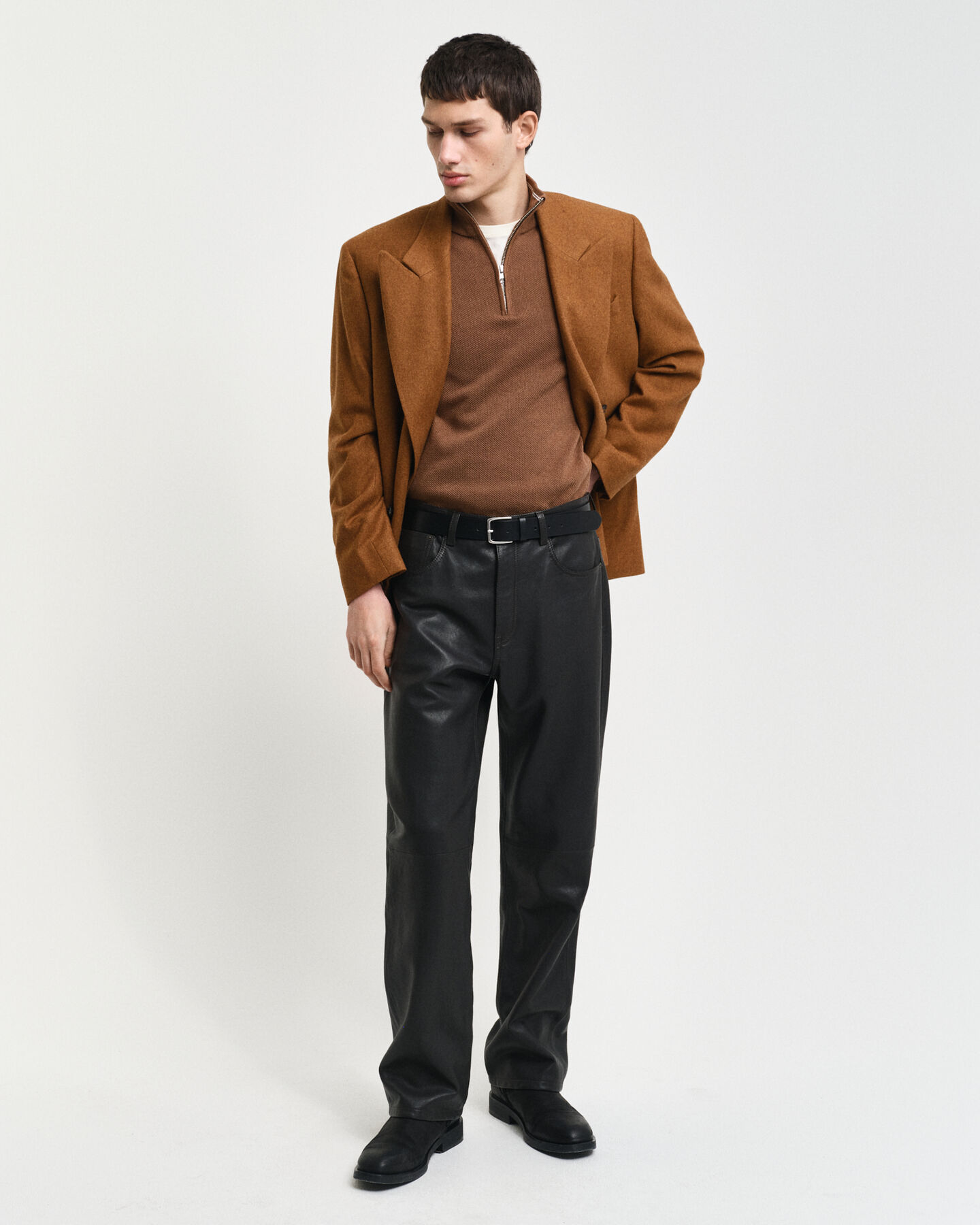 5-Pocket Leather Jeans