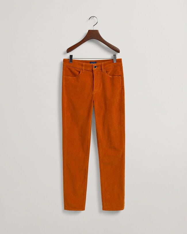 Farla Slim Fit Cropped Corduroy Jeans