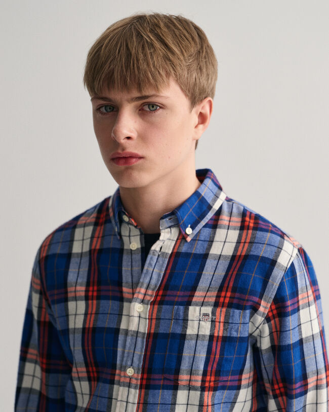 Teen Boys Regular Fit Checked Flannel Shirt