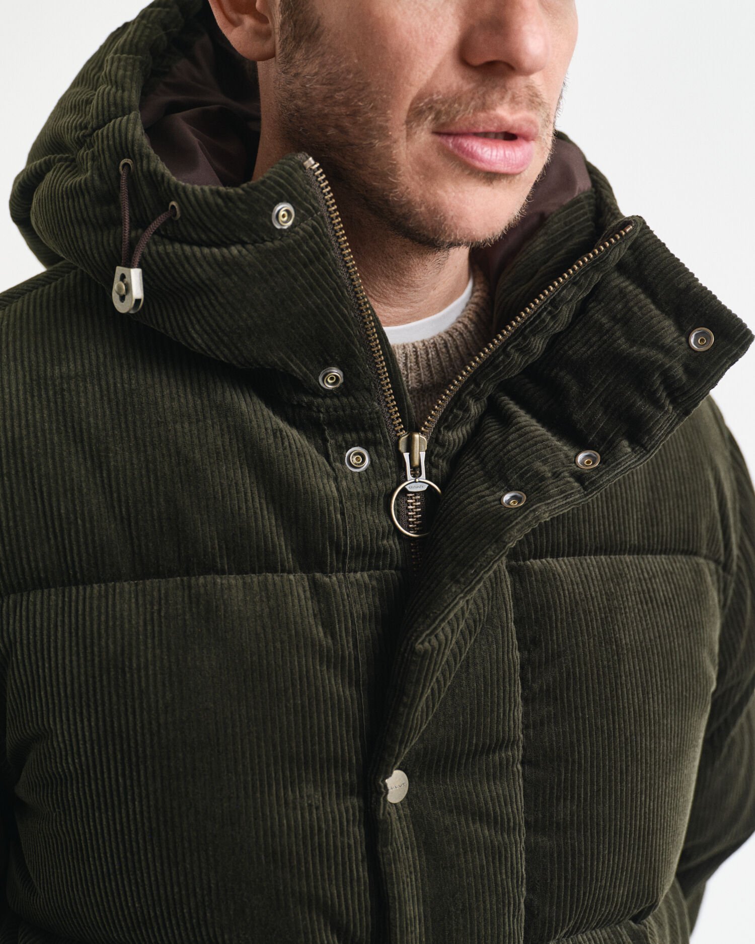Corduroy Down Puffer Jacket